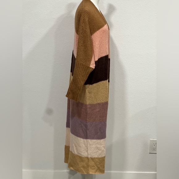 Free People Multicolor Oslo Striped Wool  Alpaca Blend Cardigan - Picture 3 of 4